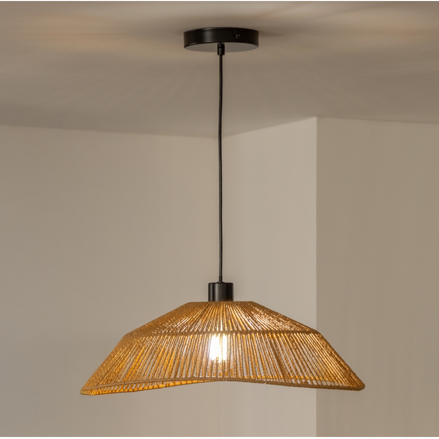 Brilagi - LED-rippvalgusti kaabliga CERIA BOHO 1xE27/40W/230V läbimõõt 50 cm pruun