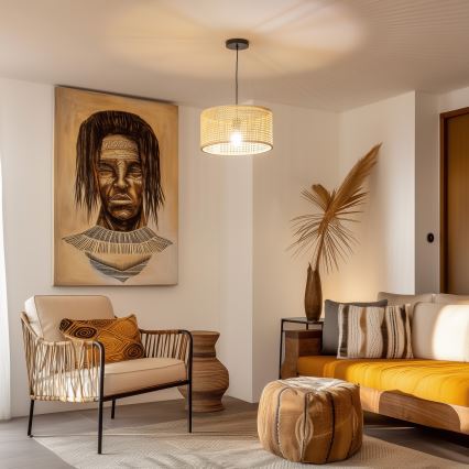 Brilagi - LED rippvalgusti kaabliga CERIA BOHO 1xE27/40W/230V pr. 40 cm bambusest