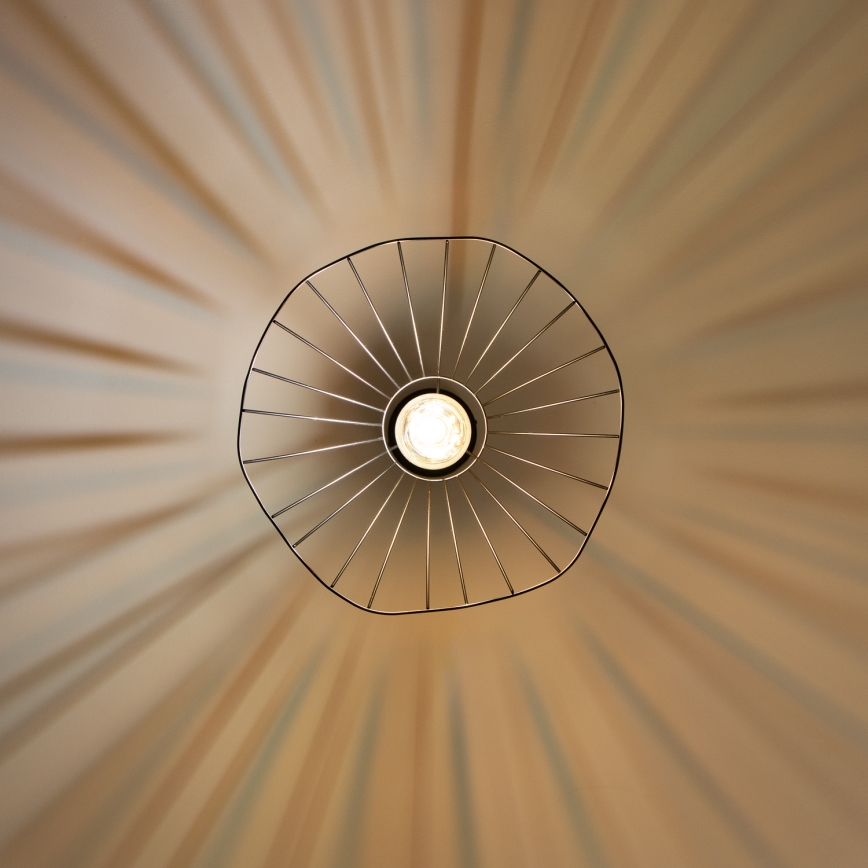 Brilagi - LED-rippvalgusti kaabliga CERIA WIRE 1xE27/40W/230V Ø 40 cm must