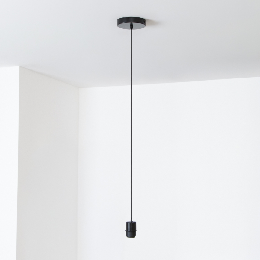 Brilagi - LED-rippvalgusti kaabliga CERIA WIRE 1xE27/40W/230V Ø 40 cm must