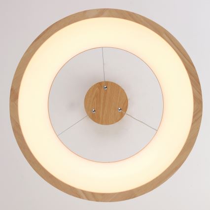 Brilagi - FALCON WOOD LED-lühter kaablil, 30 W, 230 V, 3000/4000/6000 K, Ø 45 cm, puit