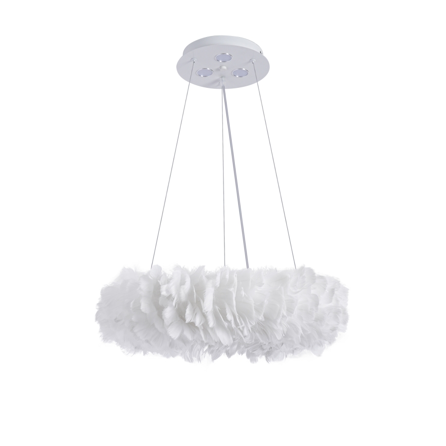 BRILAGI - LED-rippvalgusti kaabliga FEATHER 3xE27/40W/230V + 3xLED/3W läbimõõt 40 cm valge