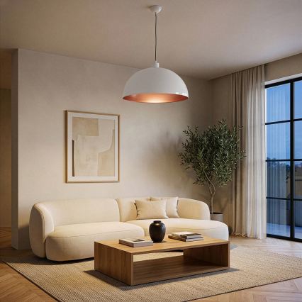 BRILAGI - LED rippvalgusti kaabliga METALO 1xE27/40W/230V Ø 40 cm valge/vasetoon
