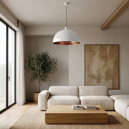 BRILAGI - LED rippvalgusti kaabliga METALO 1xE27/40W/230V Ø 40 cm valge/vasetoon