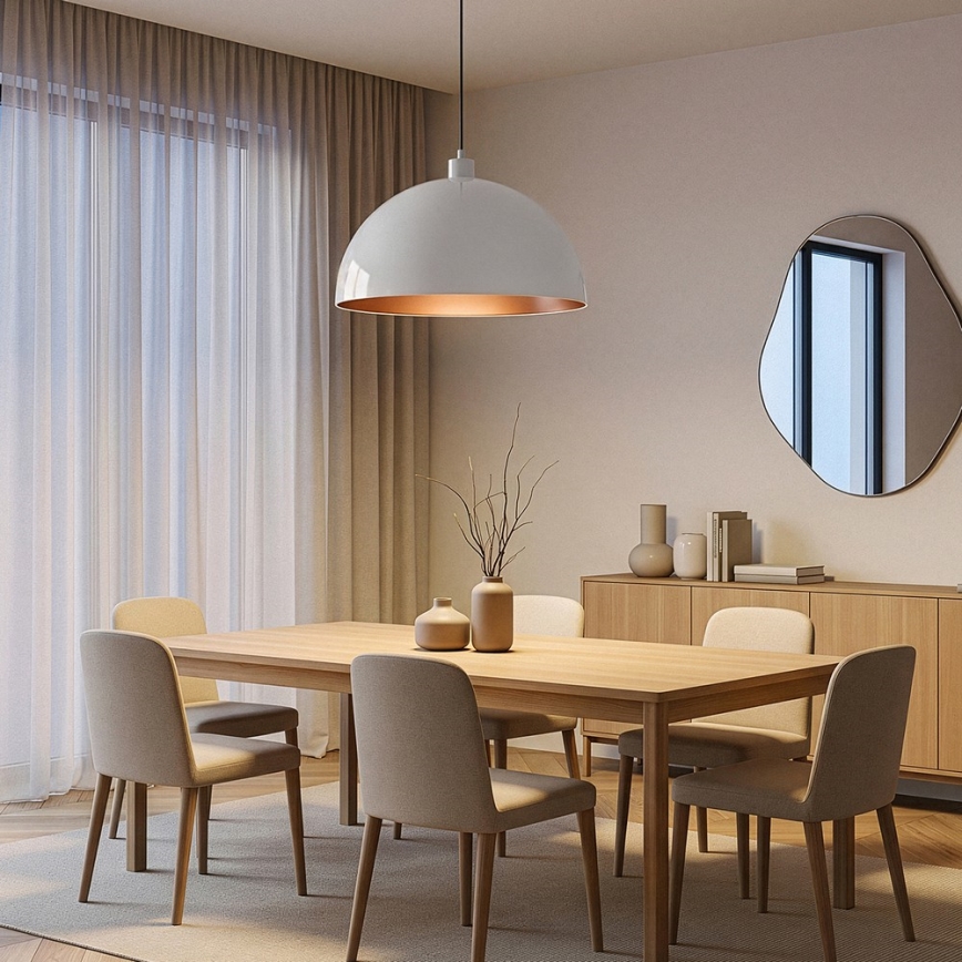 BRILAGI - LED rippvalgusti kaabliga METALO 1xE27/40W/230V Ø 40 cm valge/vasetoon