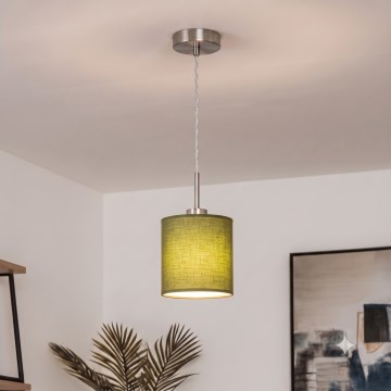 Brilagi - LED-rippvalgusti kaabliga NUBILA 1xE27/60W/230V läbimõõt 14 cm roheline