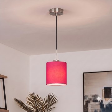 Brilagi - LED-rippvalgusti kaabliga NUBILA 1xE27/60W/230V prům. 14 cm must/roosa