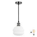 BRILAGI - LED rippvalgusti kaabliga RETRO GLASS 1xE27/60W/230V läbimõõt 20 cm must/valge
