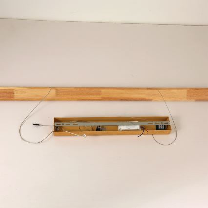 Brilagi - LED rippvalgusti kaabliga UMEA WOOD LED/30W/230V 120 cm puit