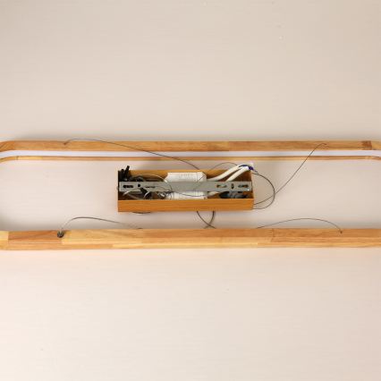 Brilagi - LED-rippvalgusti kaabliga UMEA WOOD LED/40W/230V 90x22 cm kummipuit