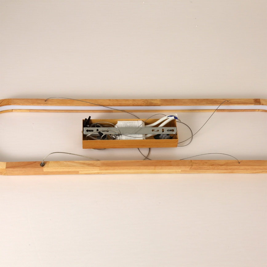 Brilagi - LED-rippvalgusti kaabliga UMEA WOOD LED/40W/230V 90x22 cm kummipuit