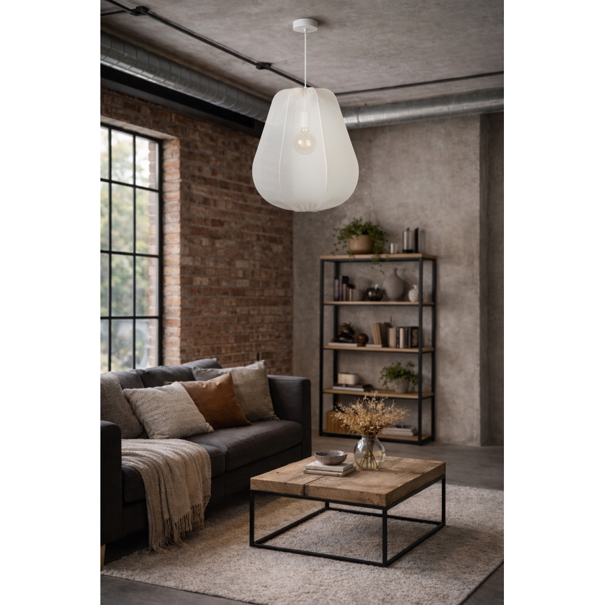 Brilagi - LED-rippvalgusti kaablil ARVEN 1xE27/8W/230V läbimõõt 37 cm valge