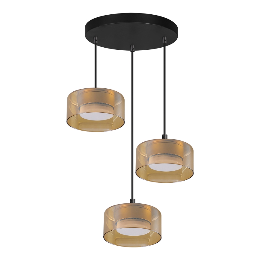 BRILAGI - LED-rippvalgusti kaablil AURA LUX 3xGX53/13W/230V must/kuldne