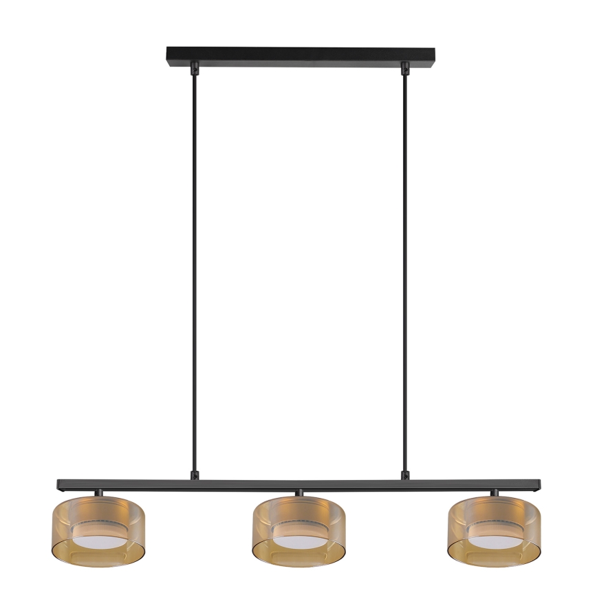 Brilagi - LED Rippvalgusti kaablil AURA LUX 3xGX53/30W/230V must/kuldne