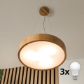 Brilagi - LED rippvalgusti kaablil CARVALHO 3xE27/45W/230V tamm, läbimõõt 47,5 cm