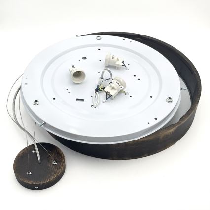 Brilagi - LED-rippvalgusti kaablil CARVALHO SMOKEY 3xE27/60W/230V tamm, läbimõõt 47,5 cm