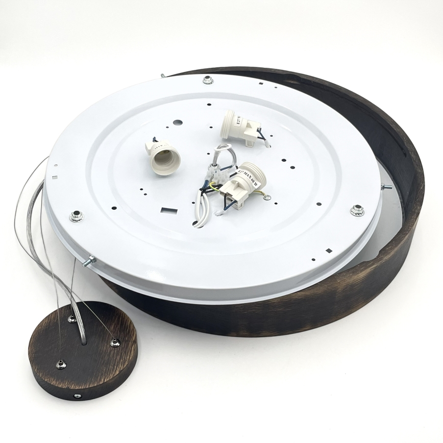 Brilagi - LED-rippvalgusti kaablil CARVALHO SMOKEY 3xE27/60W/230V tamm, läbimõõt 47,5 cm