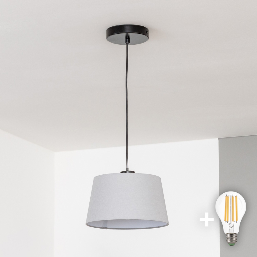 Brilagi - LED-rippvalgusti kaablil CERIA 1xE27/40W/230V, läbimõõt 25 cm, hall