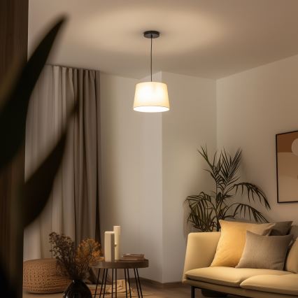 Brilagi - LED-rippvalgusti kaablil CERIA 1xE27/40W/230V läbimõõt 30 cm beež