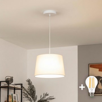 Brilagi - LED-rippvalgusti kaablil CERIA 1xE27/40W/230V läbimõõt 30 cm beež
