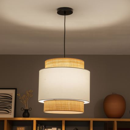 BRILAGI - LED-rippvalgusti kaablil CERIA 1xE27/40W/230V Ø 40 cm must/beež/valge