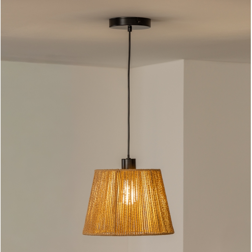 Brilagi - LED-rippvalgusti kaablil CERIA BOHO 1xE27/40W/230V läbimõõt 28 cm pruun