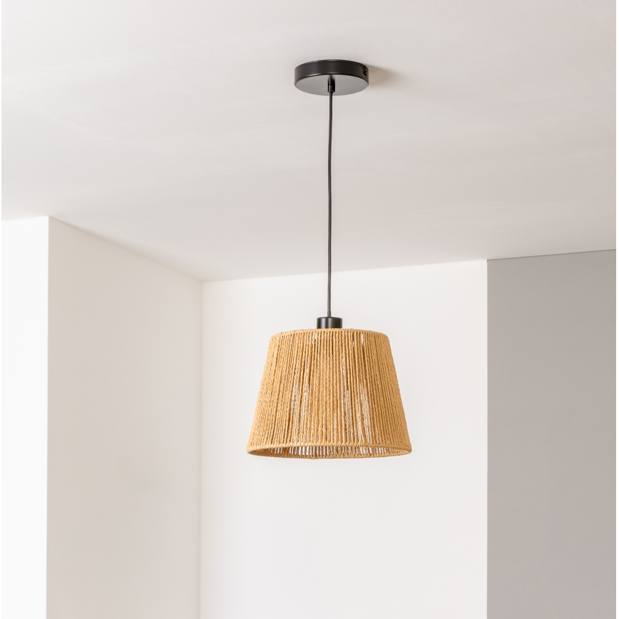 Brilagi - LED-rippvalgusti kaablil CERIA BOHO 1xE27/40W/230V läbimõõt 28 cm pruun