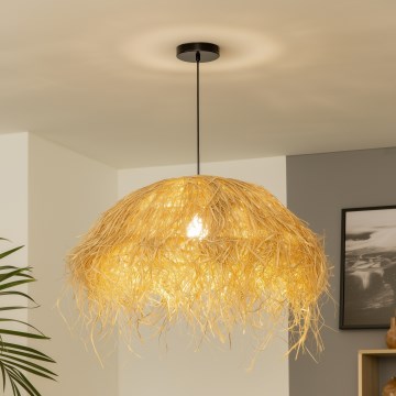 Brilagi - LED-rippvalgusti kaablil CERIA BOHO 1xE27/40W/230V, läbimõõt 60 cm, rafia