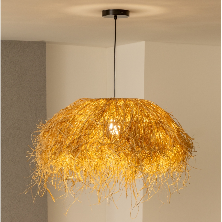 Brilagi - LED-rippvalgusti kaablil CERIA BOHO 1xE27/40W/230V, läbimõõt 60 cm, rafia
