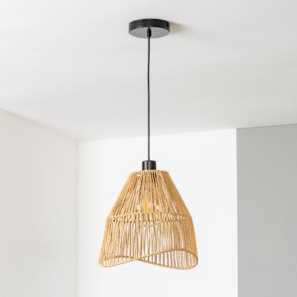 Brilagi - LED-rippvalgusti kaablil CERIA BOHO 1xE27/40W/230V Ø 30 cm, pruun