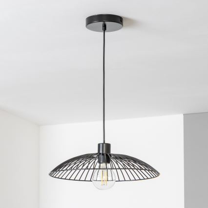 Brilagi - LED rippvalgusti kaablil CERIA WIRE 1xE27/40W/230V Ø 26 cm must