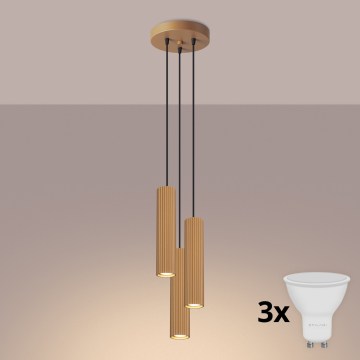 Brilagi - LED-rippvalgusti kaablil CRESTO 3xGU10/10W/230V kuldne