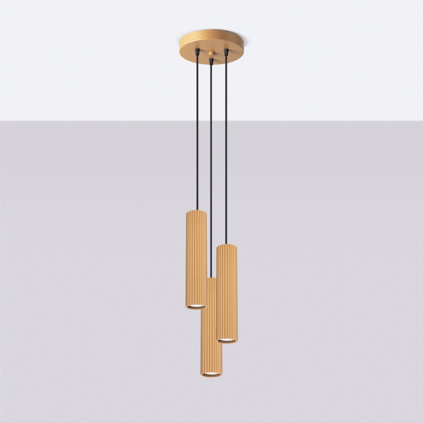 Brilagi - LED-rippvalgusti kaablil CRESTO 3xGU10/10W/230V kuldne