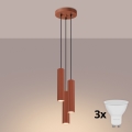 BRILAGI - LED-rippvalgusti kaablil CRESTO 3xGU10/10W/230V oranž