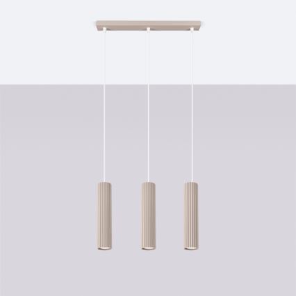 Brilagi - LED-rippvalgusti kaablil CRESTO 3xGU10/10W/230V taupe