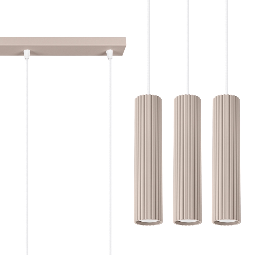 Brilagi - LED-rippvalgusti kaablil CRESTO 3xGU10/10W/230V taupe