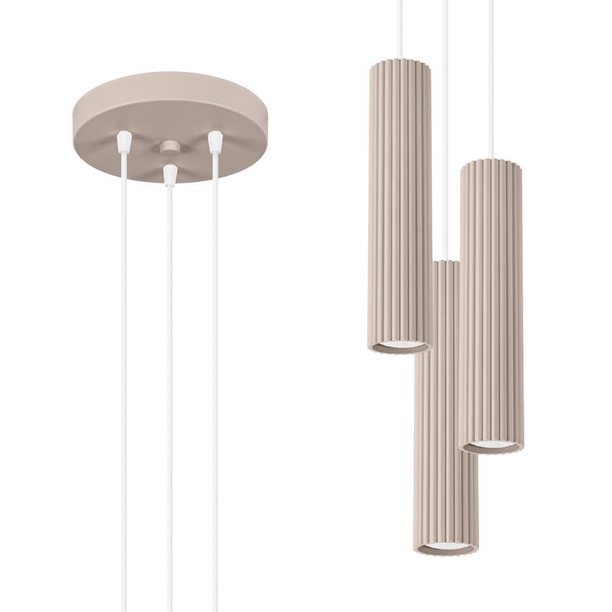 Brilagi - LED-rippvalgusti kaablil CRESTO 3xGU10/10W/230V taupe