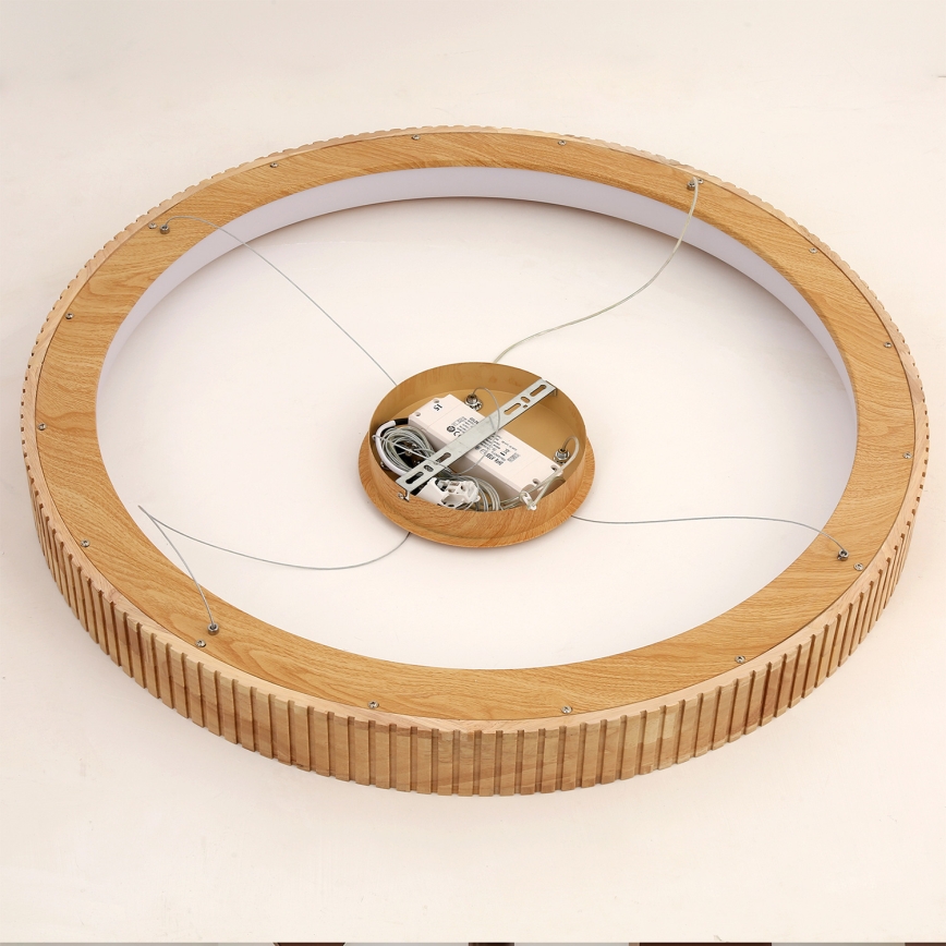 Brilagi - LED-rippvalgusti kaablil FALCON WOOD MODERN LED/60W/230V 3000/4000/6000K läbimõõt 80 cm, puidust