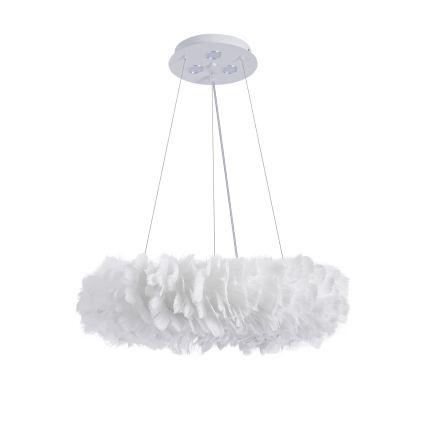 BRILAGI - LED-rippvalgusti kaablil FEATHER 3xE27/40W/230V + 3xLED/3W, läbimõõt 50 cm, valge