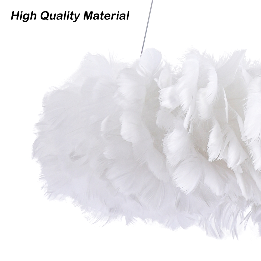 BRILAGI - LED-rippvalgusti kaablil FEATHER 3xE27/40W/230V + 3xLED/3W, läbimõõt 50 cm, valge