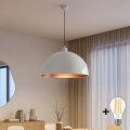 BRILAGI - LED-rippvalgusti kaablil METALO 1xE27/40W/230V läbimõõt 60 cm valge/vaskne