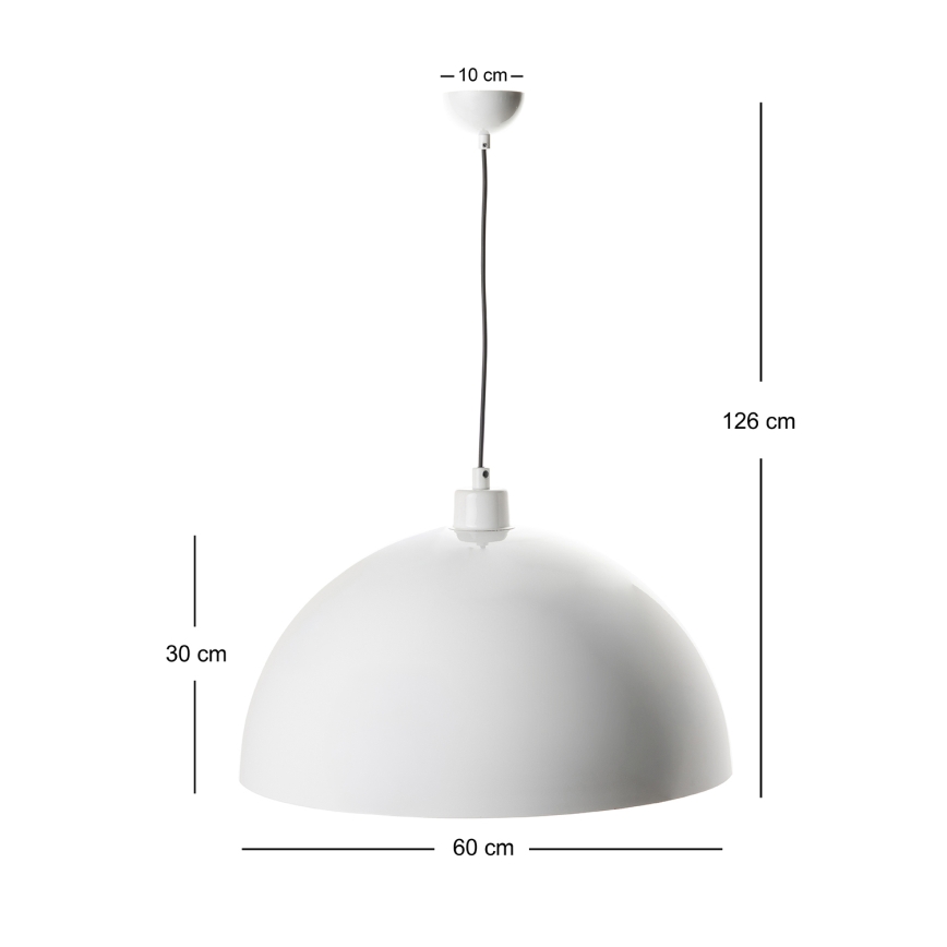 BRILAGI - LED-rippvalgusti kaablil METALO 1xE27/40W/230V läbimõõt 60 cm valge/vaskne