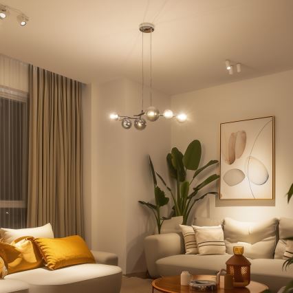 Brilagi - LED-rippvalgusti kaablil MISTEL 6xG9/3W/230V mustkroom/suitsune