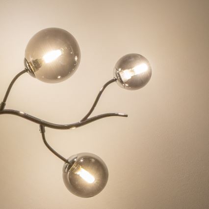 Brilagi - LED-rippvalgusti kaablil MISTEL 6xG9/3W/230V mustkroom/suitsune