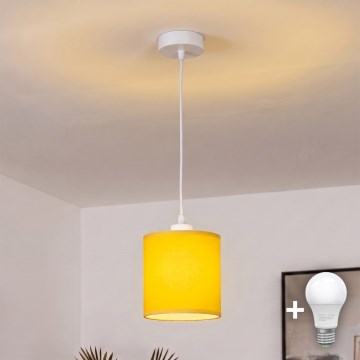 BRILAGI - LED-rippvalgusti kaablil NUBILA 1xE27/60W/230V läbimõõt 14 cm valge/kollane