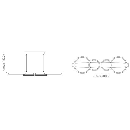 Brilagi - LED-rippvalgusti kaablil PLANK LED/35W/230V 4000K 30x100 cm puit