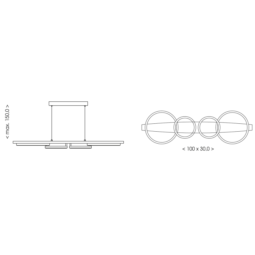 Brilagi - LED-rippvalgusti kaablil PLANK LED/35W/230V 4000K 30x100 cm puit