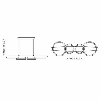 BRILAGI - LED-rippvalgusti kaablil PLANK LED/35W/230V 4000K 30x100 cm puit