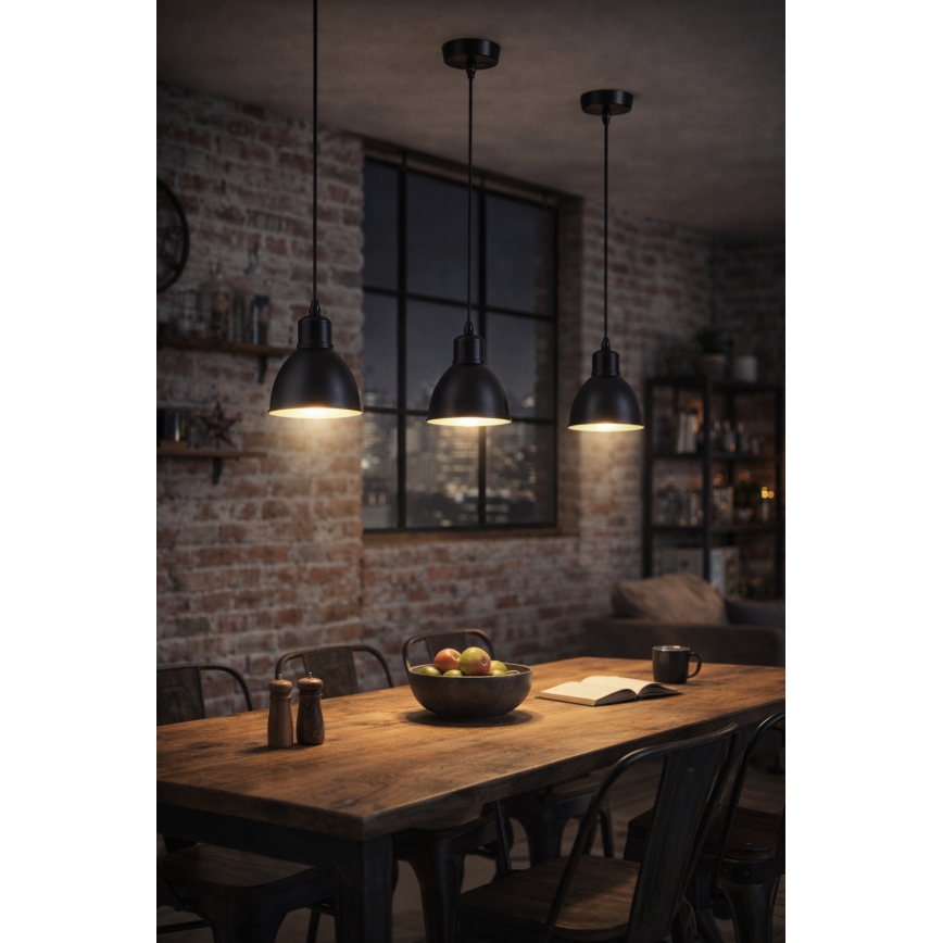 Brilagi - LED-rippvalgusti kaablil RIDDY 1xE27/60W/230V must