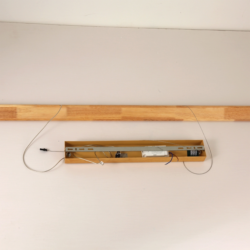 Brilagi - LED-rippvalgusti kaablil UMEA WOOD LED/30W/230V 120 cm kummipuit